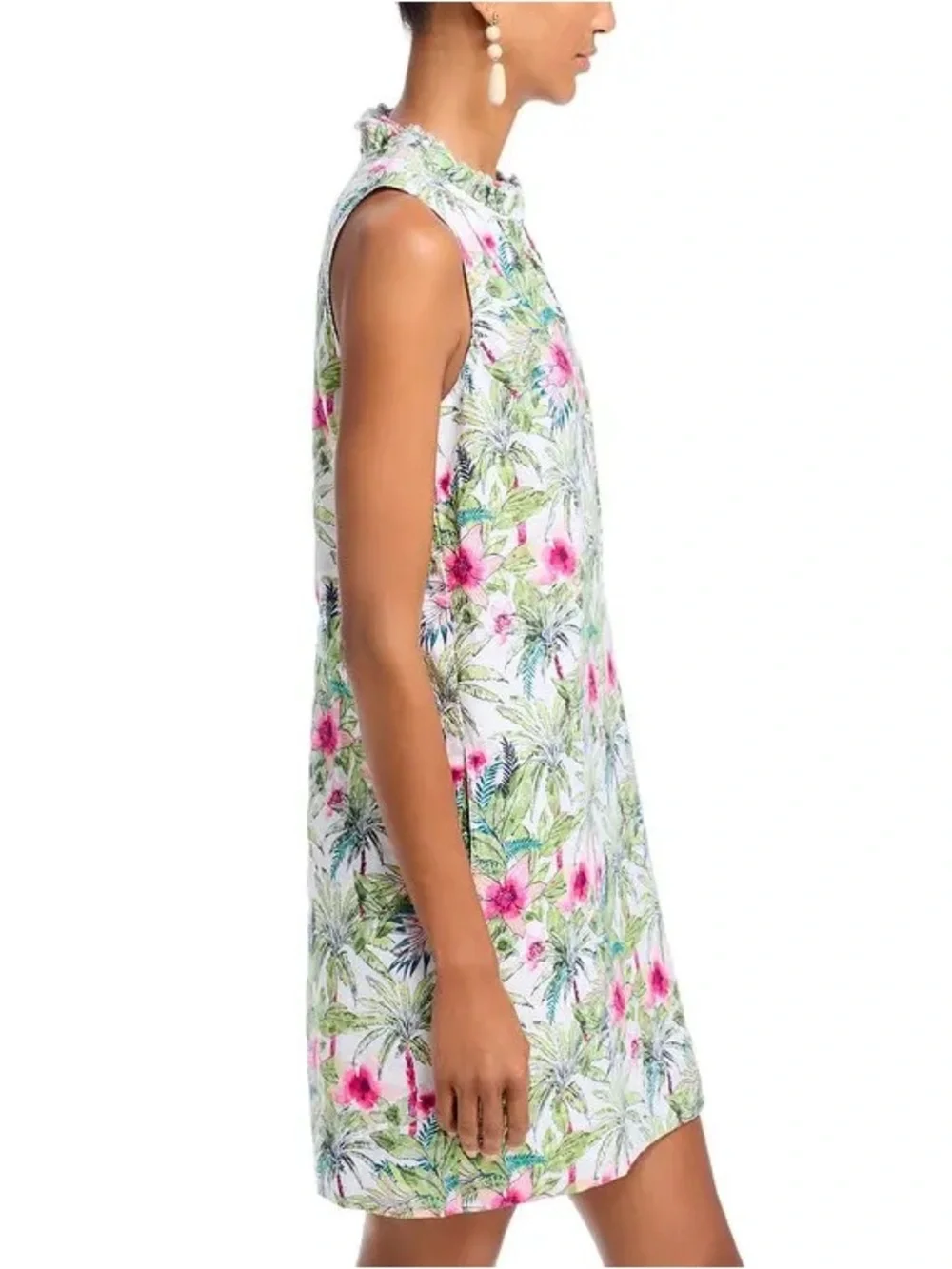Tommy Bahama Tropical Floral Shift Dress Women’s Sz Small Pink Palm Print - Picture 4 of 5